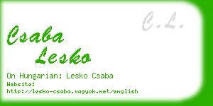 csaba lesko business card